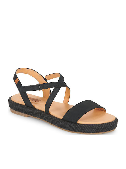 Flache Sandalen für Damen in Schwarz Farbe