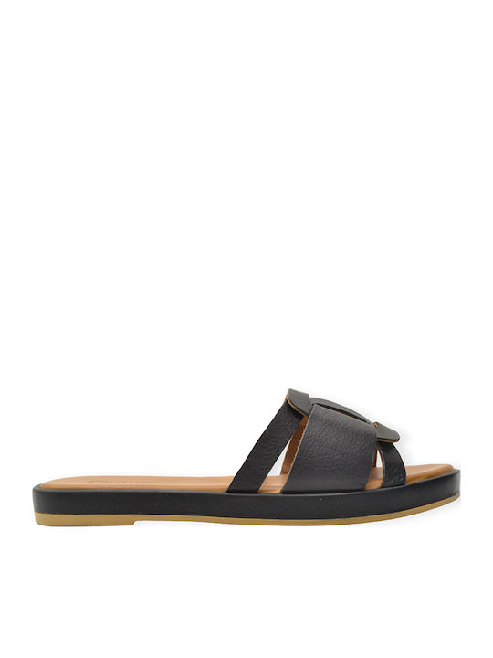 Hawkins Leather Women's Flat Sandals Black