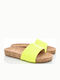 Designer Single Strap Mule Flache Sandalen für Damen in Gelb Farbe