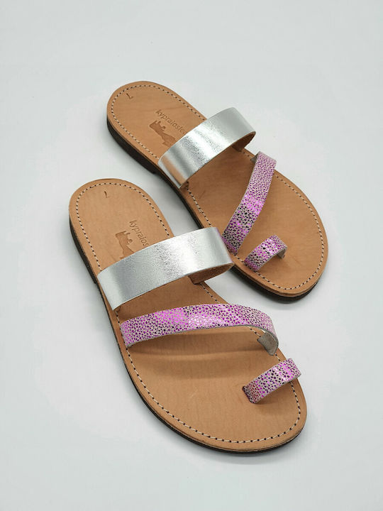 Kypraiosleather Lucrat manual Leather Women's Sandals Purple