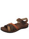 Walk In The City Leather Women's Flat Sandals Anatomic with Strap