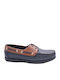 Leder Herren Mokassins in Blau Farbe