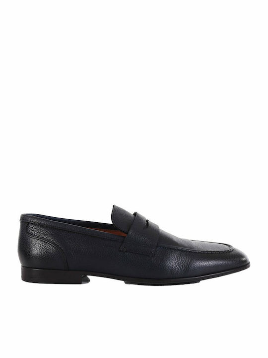 Δερμάτινα Ανδρικά Loafers σε Μπλε Χρώμα