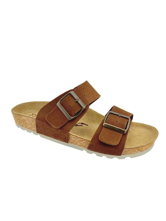 Vesna Leder Herrensandalen in Tabac Braun Farbe