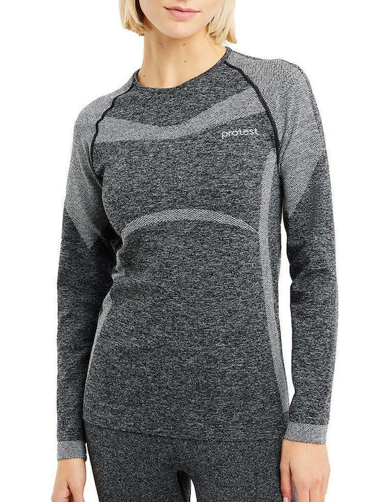 Protest Prtkombu W Thermal Top Dark Thermohemd Gray Protest Prtkombu W Thermal Top Dark Thermohemd Gray