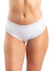 Plus Talie înaltă Femei Slip 3Pack cu Dantelă White