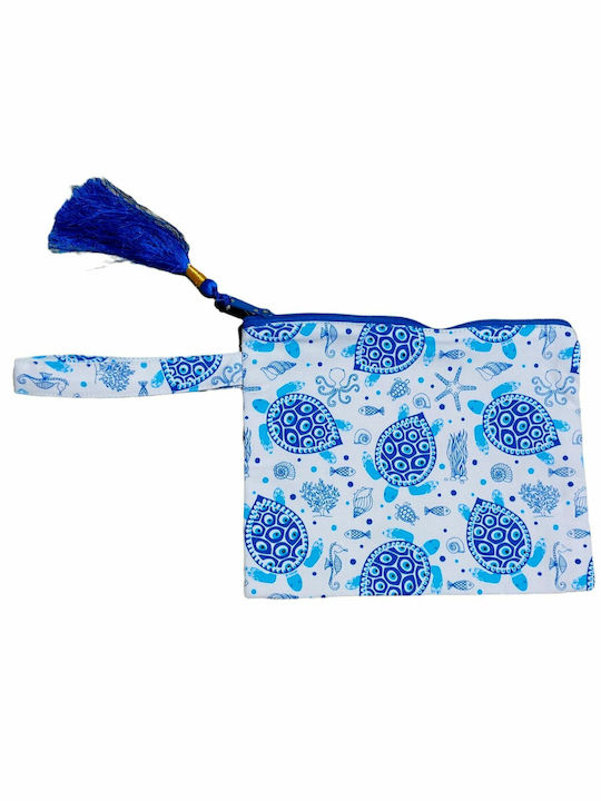 Damen Necessaire in Hellblau Farbe 25cm