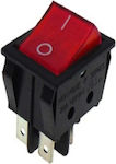 On-Off switch Rocker with Lighting Red 1pcs