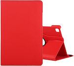 Klappdeckel Synthetisches Leder Drehbar Rot (Galaxy Tab A7) EDA00765001E