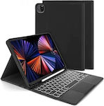 Flip Cover Piele artificială cu Tastatură Engleză SUA Negru (iPad Pro 2018 11" / iPad Pro 2020 11" / iPad Pro 2021 11" / iPad Pro 2022 11''Universal 11" - Universal 11") 43689