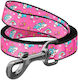 WauDog Hundeleine/Führleine Riemen in Rosa Farbe 1.22m x 2cm