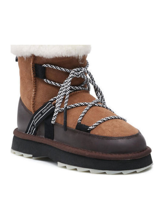 Emu Australia Suede Snow Boots Blurred Brown