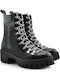 Ghete dama din piele Ankle Boot Negru