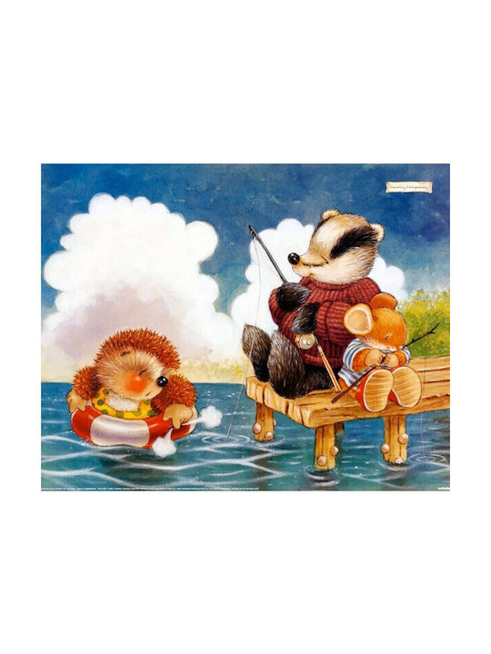 Poster Poster Fishing Friends 50x40cm