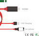 Lightning Cable HDMI male - MHL 2m Red