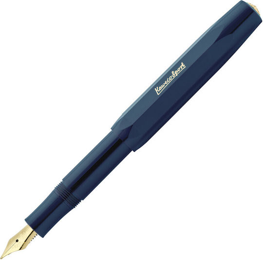 Kaweco Classic Sport Navy Stilou Foarte larg Albastru din Plastic cu Roșu Cerneală