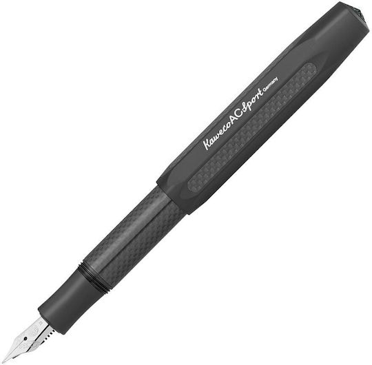 Kaweco Ac Sport Stilou De Scris Foarte Larg Negru Din Aluminiu Cu Cerneală Neagră