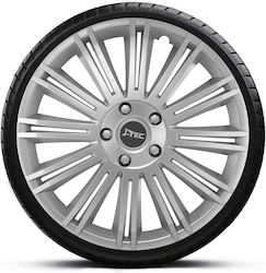 J-Tec Car Hubcaps 13" 4 Pieces Silver JT-13543