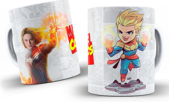 Rock Deal Captain Marvel Keramiktasse Weiß 325ml