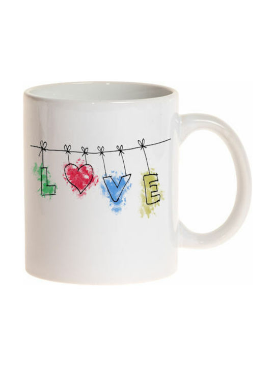 Love Ceramic Cup White 325ml