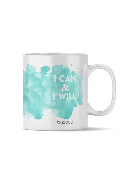 Babaco Positive Vibes Ceramic Cup White 330ml