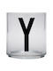 Design Letters "y'' Glas Wasser aus Plastik 220ml 1Stück