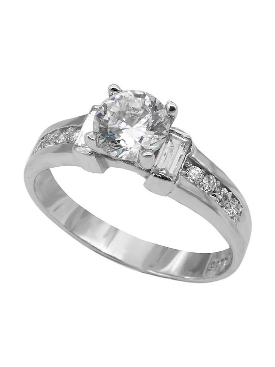 Single Stone from White Gold 14K