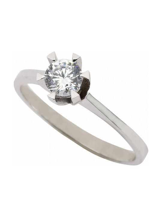 Single Stone from White Gold 14K