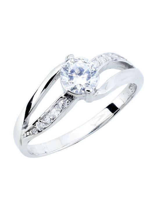 Single Stone from White Gold 14K