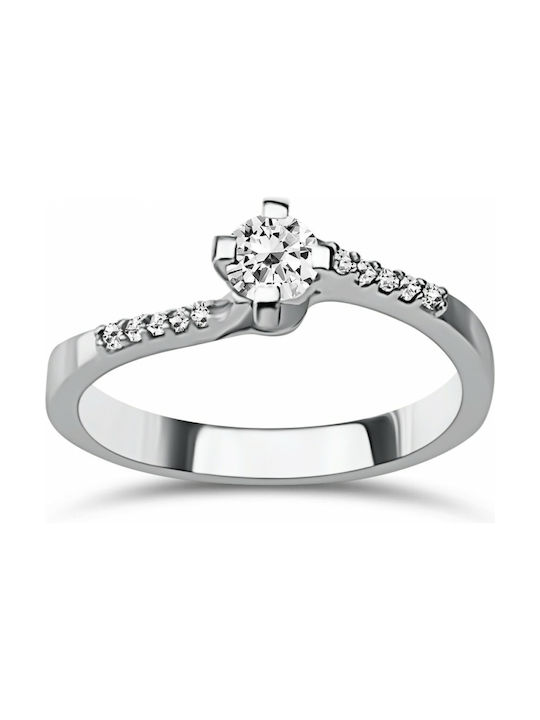 Single Stone from White Gold 14K