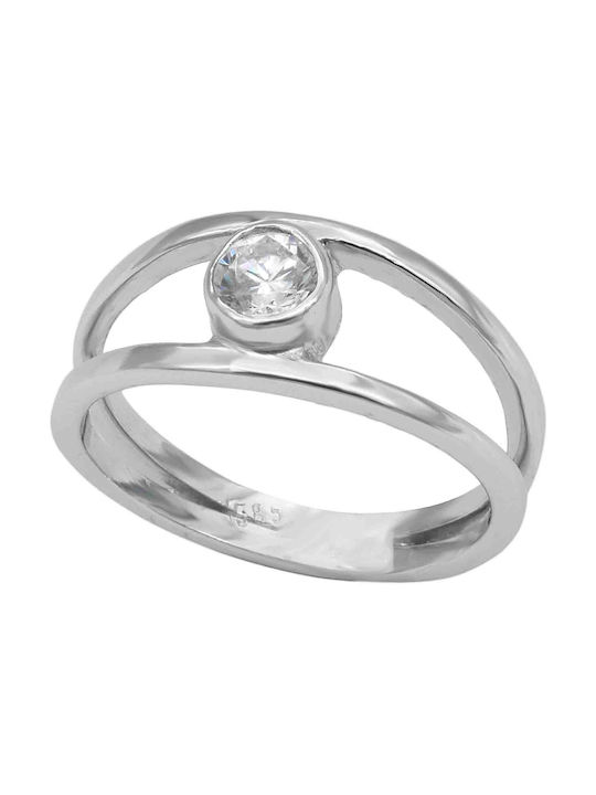 Single Stone from White Gold 14K