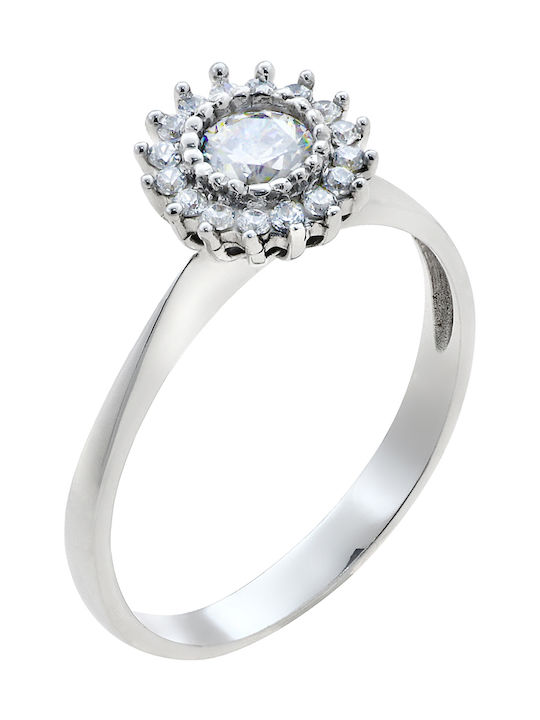 Single Stone from White Gold 14K