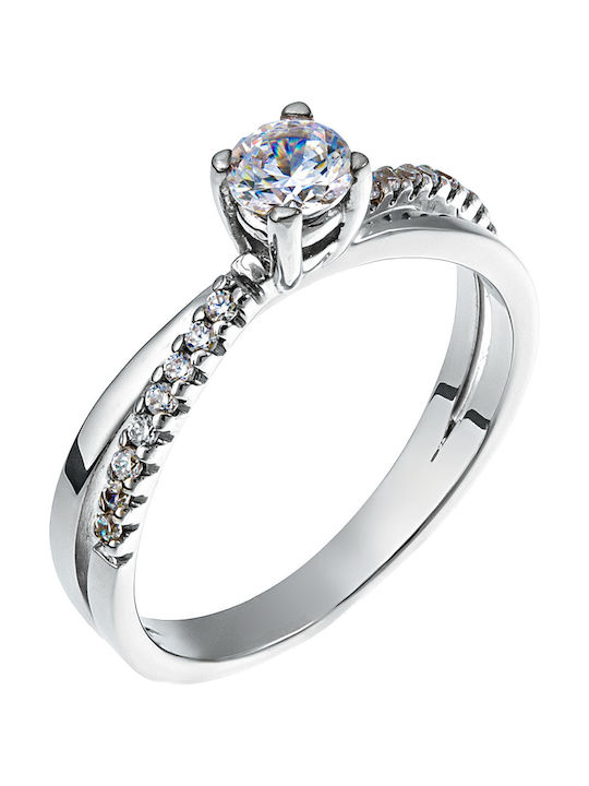 Single Stone from White Gold 14K