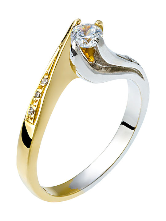 Single Stone from White Gold 14K