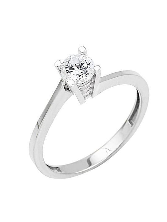 Single Stone from White Gold 14K