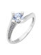 Single Stone from White Gold 14K