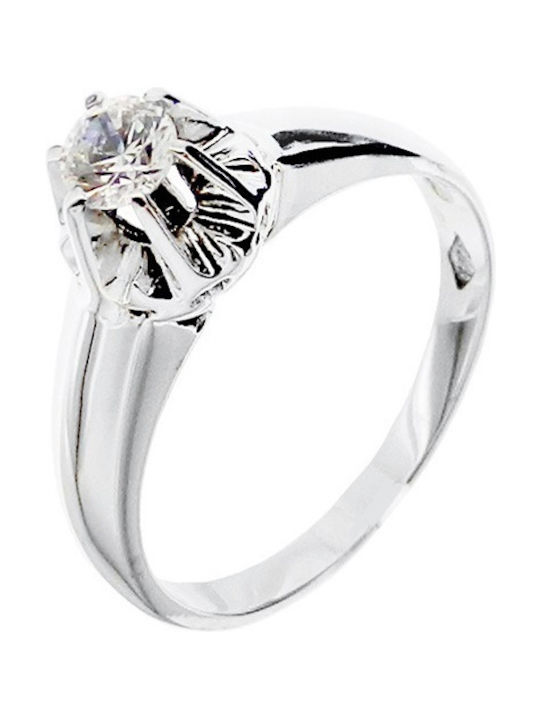 Single Stone from White Gold 14K