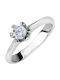 Single Stone from White Gold 14K