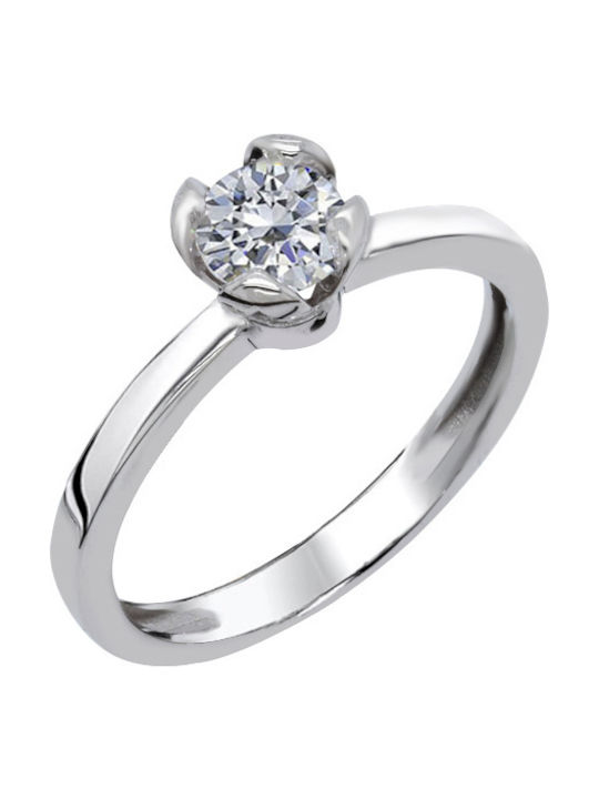 Single Stone from White Gold 14K