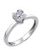 Single Stone from White Gold 14K