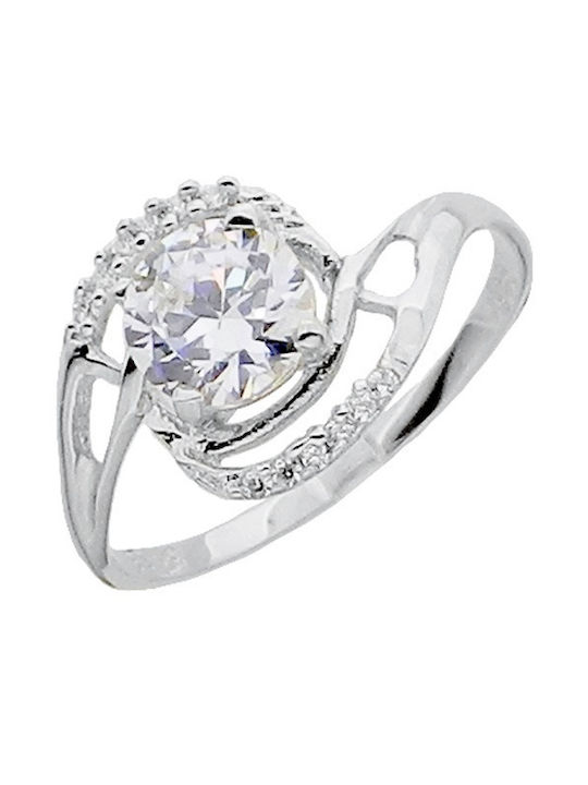 Single Stone from White Gold 14K