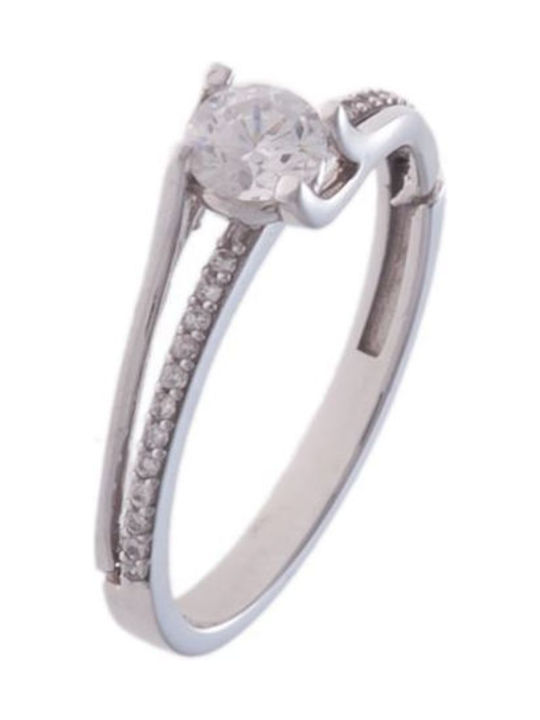 Single Stone from White Gold 14K