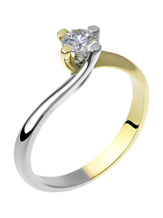 Single Stone from White Gold 14K