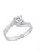 Single Stone from White Gold 14K