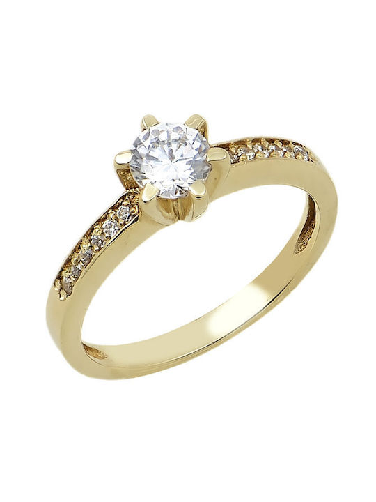 Savvidis Single Stone Ring made of Gold 14K