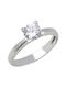 Savvidis Single Stone from White Gold 14K