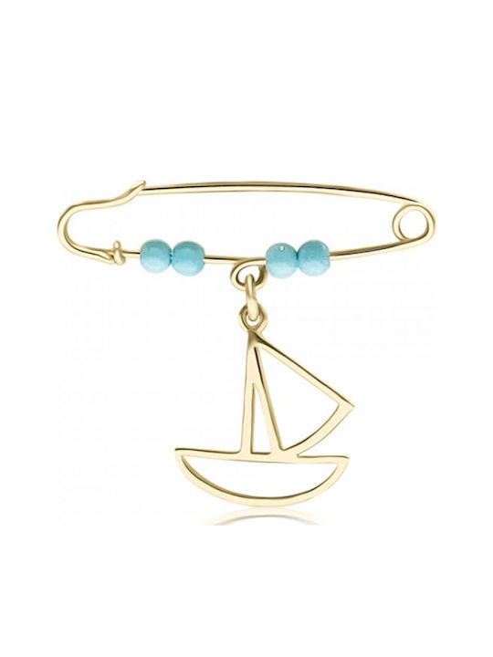 Ekan Child Safety Pin made of Gold 9K for Boy