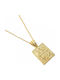 Art d or Pendant Kids Talisman Double Sided with Chain Konstantinato made of Gold 9K ARDP-KAL-222