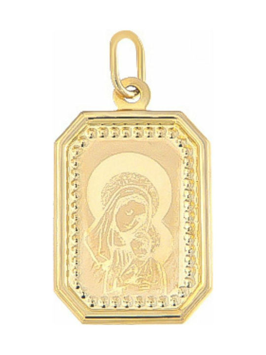 Pandantiv Talisman pentru copii cu Fecioara Maria din Aur 14K 48299S