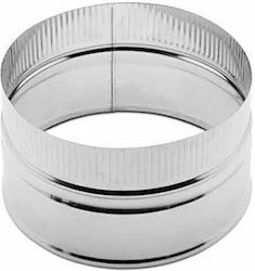 Inox Shell Chimney Duct Connector Inox 200mm Silver Inox Shell Chimney Duct Connector Inox 200mm Silver